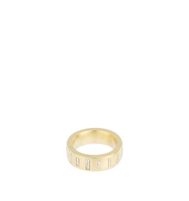 Image 1 of 1 - GOLD - Jenna Blake Baguette Diamond Band crafted from 18k yellow gold with approximately 6 cts per diamond. Available in size 7.  