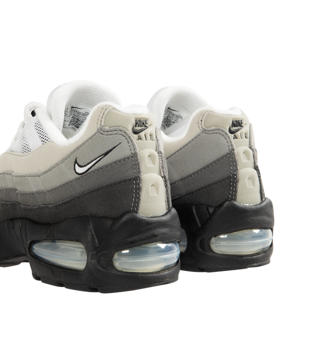 Image 3 of 5 - BLACK - NIKE Air Max 95 OG Sneaker featuring synthetic leather and textiles, visible Max Air cushioning, flex grooves in the midsole and outsole, foam midsole and rubber outsole. 