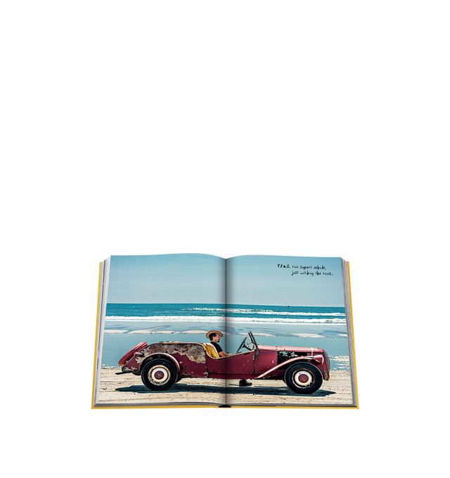 Image 4 of 5 - YELLOW - ASSOULINE The Race of Gentlemen. Beloved by a band of speed demons and rule breakers decked out in leather-strapped pilot goggles and long, wiry beards, the Race of Gentlemen, or TROG as its affectionately come to be known, is a yearly celebration of American hot rod culture. It takes place once a year on the sandy beaches of Wildwood, New Jersey, where competitors and enthusiasts alike gather in the name of speed. Vintage cars, motorcycles and other weathered machines are raced more 