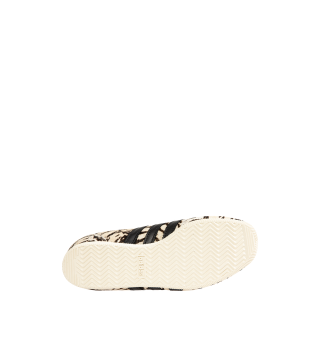Image 4 of 5 - WHITE - ADIDAS Japan Zebra Pony Hair Sneaker featuring double-stitched T-toe, pony hair finish, iconic 3-Stripes branding, lateral box logo, regular fit, laces, leather upper, textile sockliner and rubber outsole. 