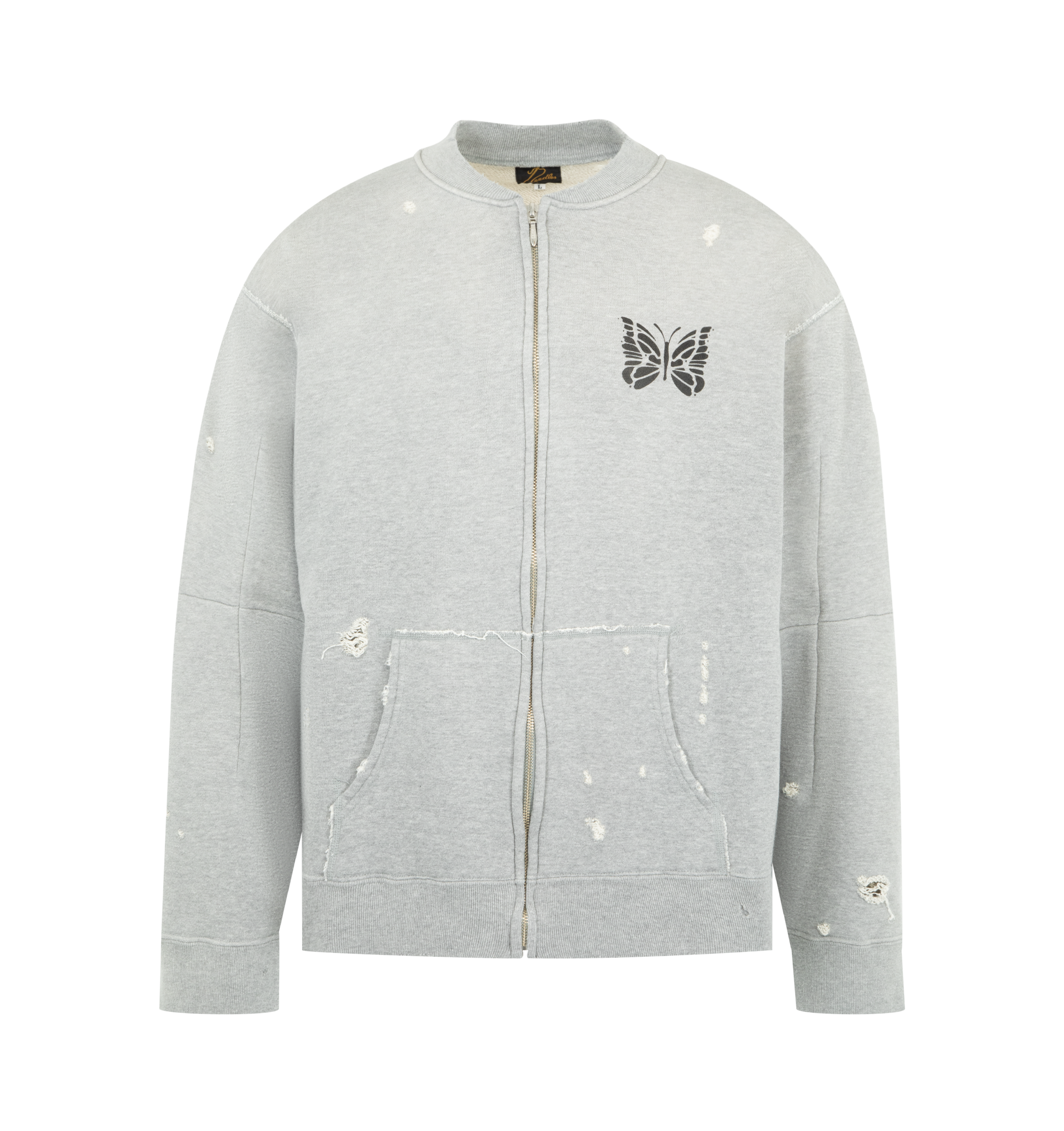 DECONSTRUCTED ZIPPED SWEATSHIRT