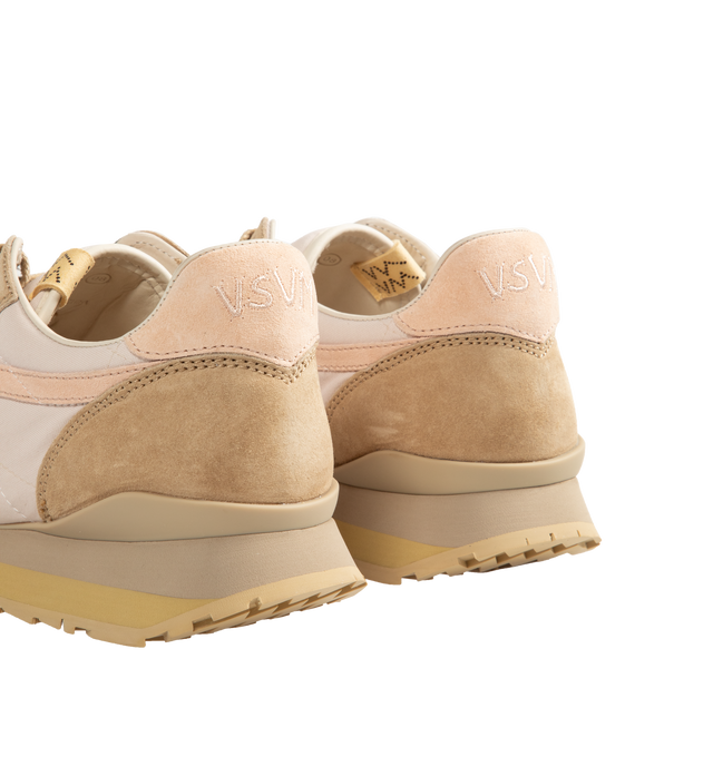 Image 3 of 5 - NEUTRAL - VISVIM FKT Runners crafted from Italian Cowhide combined with Japanese nylon/cotton fabric upper, Vibram outsole, pigment-free leather lining with cork insole for enhanced cushioning and moisture absorption, TPU heel stabilizer and lightweight EVA phylon midsole. 