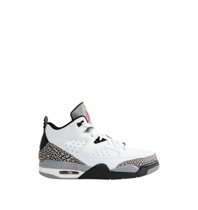 Image 1 of 5 - MULTI - Men's Jordan Son of Mars Low Sneakers feature real and synthetic leather overlays with perforated side panels for a durable, breathable design inspired by iconic Jordan heritage. These lifestyle sneakers combine a visible Air-Sole unit, a full-length foam midsole, and a durable rubber outsole for responsive cushioning, lasting stability, and everyday traction. Main Material: Real and Synthetic Leather. Midsole: Full-Length Foam with Visible Air-Sole Unit. Sole: Rubber. 