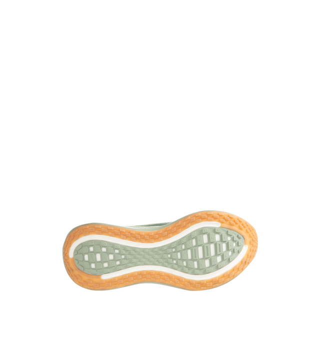 Image 4 of 5 - GREEN - NIKE Vomero Plus Sneaker featuring ultra-responsive ZoomX foam midsole, engineered mesh upper, high-abrasion rubber outsole, webbed lace loops for an adjustable fit and reflective details. 