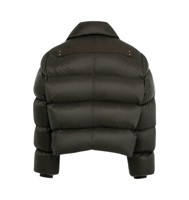 Image 2 of 2 - BLACK - RICK OWENS Turtle Down Jacket featuring long-sleeved, short, quilted padding, high neck and zip closure. 100% nylon. Padding: 90% goose down, 10% feather. 