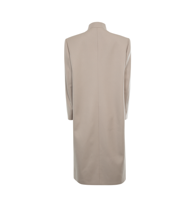 Image 2 of 3 - NEUTRAL - ALAIA Large Coat featuring buttons in a v shape, horn buttons, signature alaa upstitching, v neck and made from japanese wool gabardine. 100% virgin wool. Made in Italy 