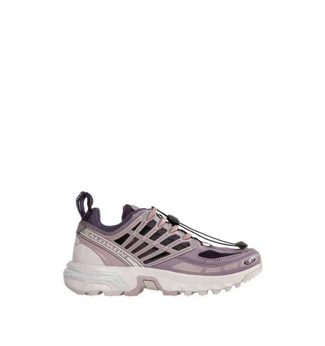 PURPLE - SALOMON ACS Pro Sneakers featuring synthetic upper, round toe, lace-up vamp, mesh lining, padded insole and rubber sole.