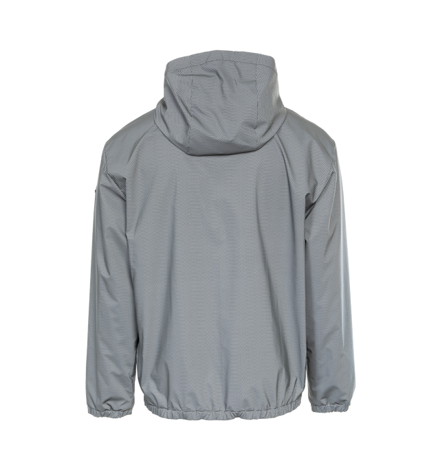 Image 2 of 4 - GREY - MONCLER Sautron Hooded Jacket featuring an attached drawstring hood, two-way zip fastening at the front, two zipped pockets, lined, Moncler logo at the sleeve, and elasticated trims. 100% polyester. 