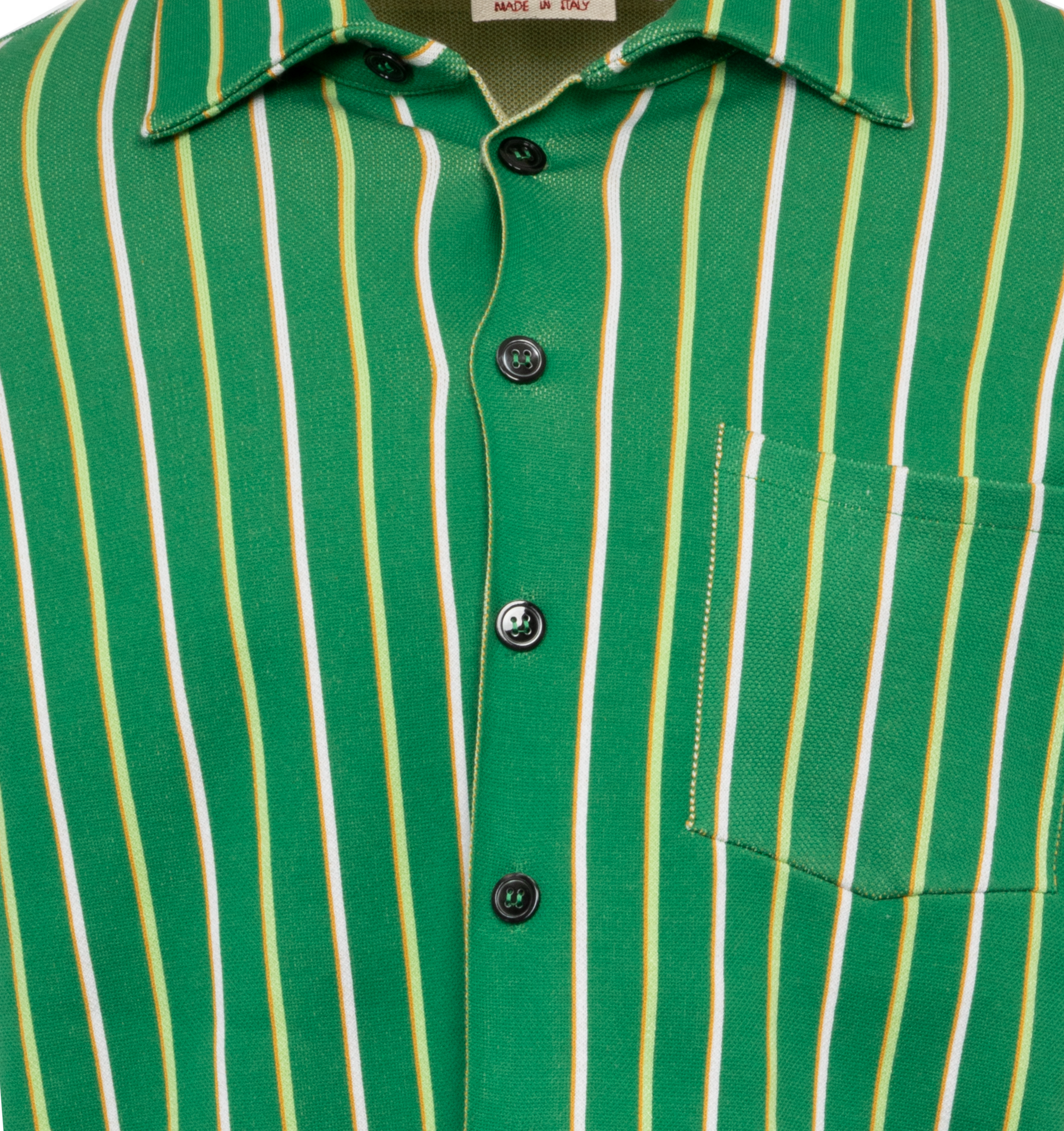 Marni striped long-sleeve shirt - Green