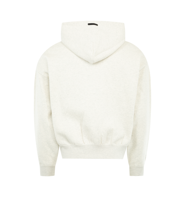 Image 2 of 3 - GREY - FEAR OF GOD ESSENTIALS Signature Classic Full Zip Hoodie featuring 380GSM core fleece, embroidered Essentials signature logo branded on the front, double-layer hoodie, side pockets, rib-knit cuffs, waist-hem and Essentials signature label on the hood edge. 80% cotton, 20% polyester. 
