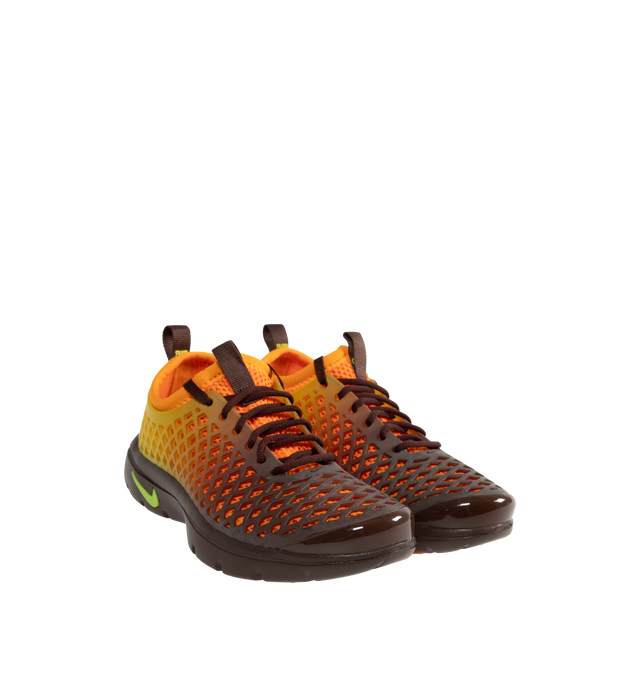 Image 2 of 6 - ORANGE - NIKE Rejuven8 Run Sneaker featuring encapsulated Air, sticky rubber outsole, extra room at the forefoot, ventilation holes, Nike Air technology and removable booties. 