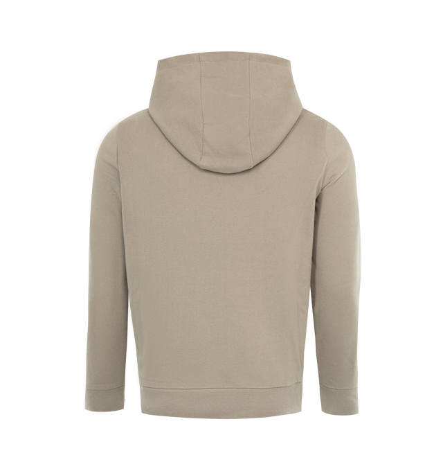 Image 2 of 2 - BROWN - MONCLER Hoodie Sweater featuring cotton fleece, hood, kangaroo pocket, felt and synthetic material logo patches and synthetic material logo patch. 100% cotton. 