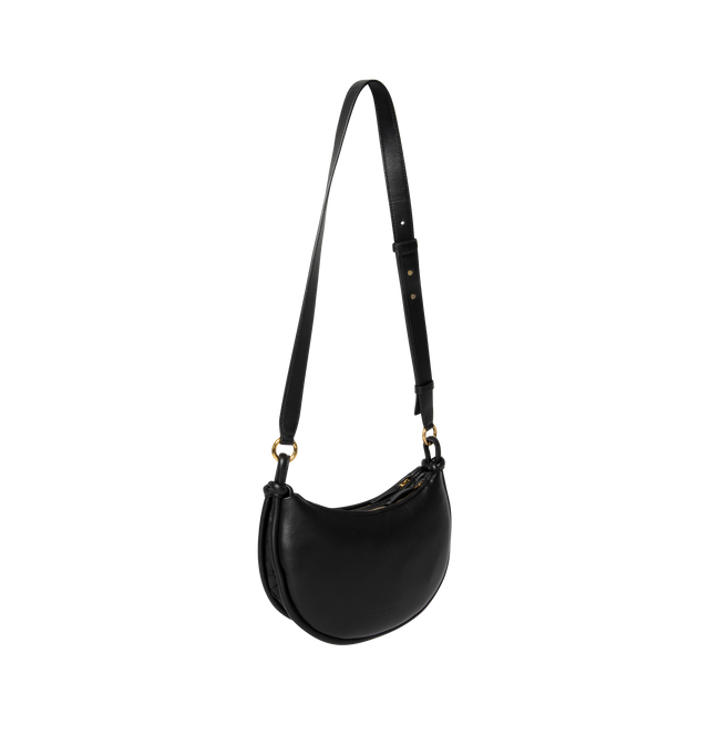 Image 2 of 3 - BLACK - BOTTEGA VENETA Crossbody Bag with Intrecciato Craftsmanship in Leather featuring zip closure and adjustable crossbody strap. Calfskin. Made in Italy. 