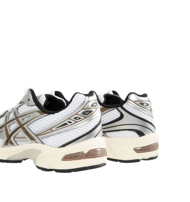 Image 3 of 5 - SILVER - ASICS Gel-1130 Sneaker featuring suede overlays, breathable mesh underlays, synthetic leather paneling, GEL technology in the heel, TRUSSTIC support system and dyed sockliner. 