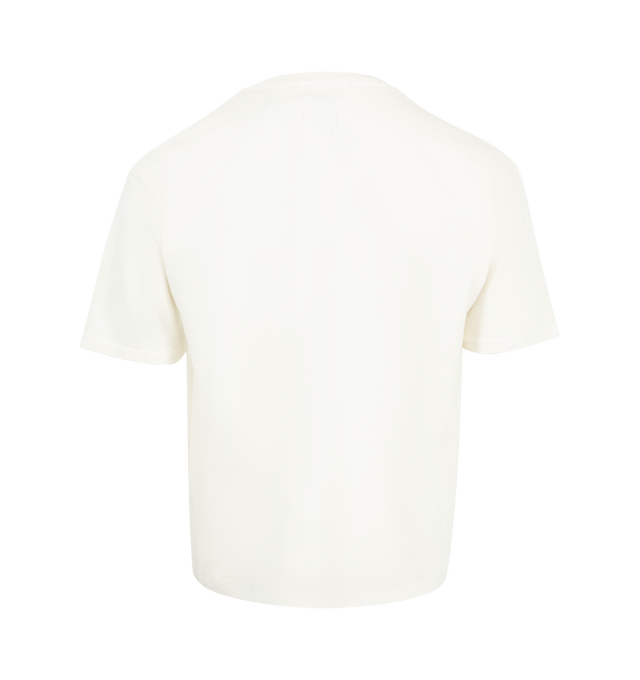 Image 2 of 2 - WHITE - Rhude Bay of Angels Yacht T-Shirt has a crew neck, a graphic print at the front, and short sleeves. 100% cotton.  