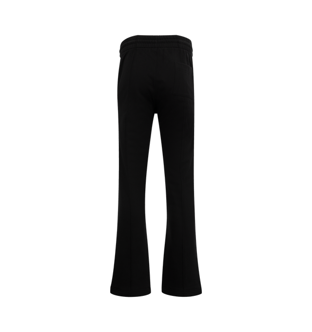 Image 2 of 3 - BLACK - CASABLANCA Sunset Valley Sweatpants featuring a straight-leg design crafted from organic cotton fabric with an elasticated waistband, gold-tipped drawstring fastening, pin-tuck seams down the front, in-seam pockets and a back patch pocket. 100% organic cotton. Made in Portugal. 