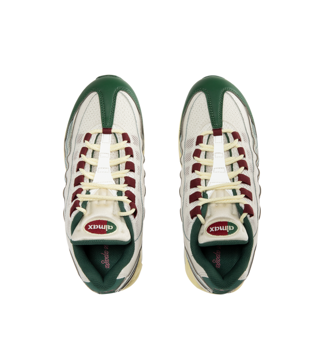 Image 5 of 5 - WHITE - NIKE Air Max 95 "Big Bubble" SE Sneaker featuring upper that combines real and synthetic leather with airy textiles for a layered, visible Max Air cushioning, flex grooves in the midsole and outsole, foam midsole and rubber outsole. 