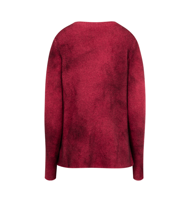Image 2 of 2 - RED - GABRIELA HEARST Chivall Crew Neck Sweater featuring long sleeves, relaxed fit, crew neck and a novelty dying technique that gives it dimension. 
