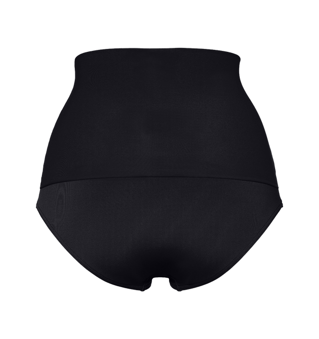 Image 2 of 6 - BLACK - ERES Gredin High-Waisted Bikini Briefs featuring high-waisted briefs, draped part can be positioned as desired. 84% Polyamid, 16% Spandex. Made in France.  