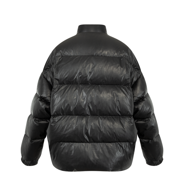 Image 2 of 3 - BLACK - Maison Mihara Yasuhiro Men's Bottom Folded Down Jacket is crafted from premium fabric and features a unique folded-down hem design, a relaxed silhouette, front closure, and functional pockets for a contemporary deconstructed look. This designer jacket combines Maison Mihara Yasuhiro's signature experimental aesthetic with everyday versatility, creating a distinctive outerwear piece for modern styling. Made in Japan. 