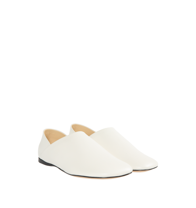 Image 2 of 4 - WHITE - LOEWE Toy Slippers are a slip-on style with a round toe and flat heel. Made in Italy.  