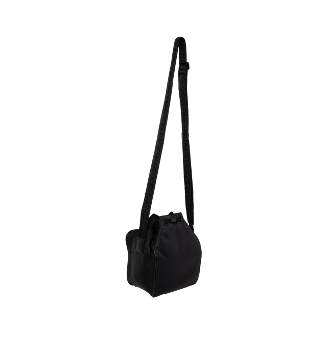 Image 2 of 3 - BLACK - Saint Laurent YSL Bucket Bag has a cinch top and adjustable shoulder strap.  