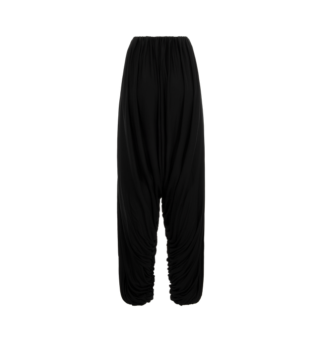 Image 2 of 3 - BLACK - LOEWE Draped Trousers featuring relaxed fit, regular length, mid waist, loose leg, low crotch, draped construction, side zip fastening and seam pockets. 100% viscose.  