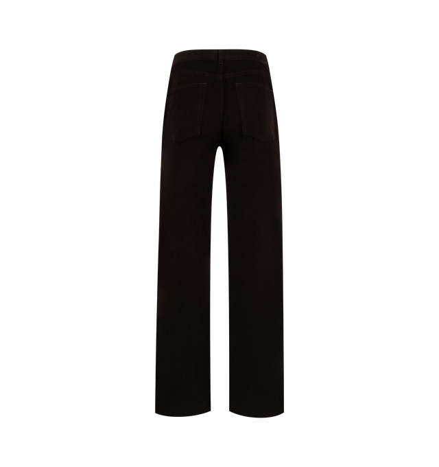 Image 2 of 3 - BROWN - THE ROW Eglitta Pant featuring mid rise, 5-pocket, corduroy, loose fit, straight leg and zipped fly closure. 99% cotton, 1% elastane. Made in Italy. 
