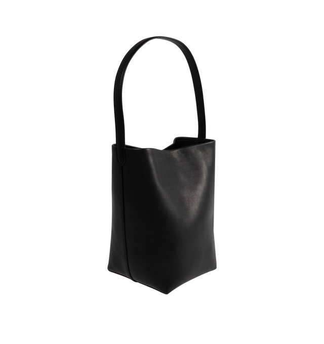 Image 2 of 3 - BLACK - THE ROW Park N/S Medium Tote Bag is crafted from supple leather and features a rounded shape, an interior toggle closure and top handle. 1" x 13" x 6". Leather. Made in Italy. 