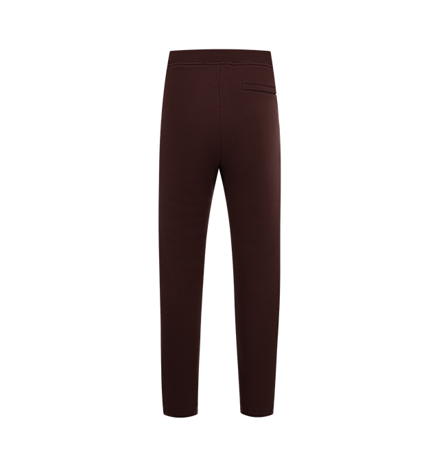 Image 2 of 3 - RED - LANVIN Curb Snake Training Pants featuring relaxed fit, elastic waist with a drawstring, side pockets and one back pocket and contrasting embroidered Lanvin logo. 100% cotton knitted. 