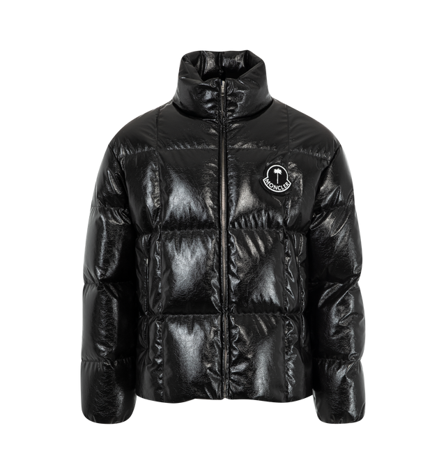 Moncler X Palm Angels Simoon Faux Leather Down Jacket Mens