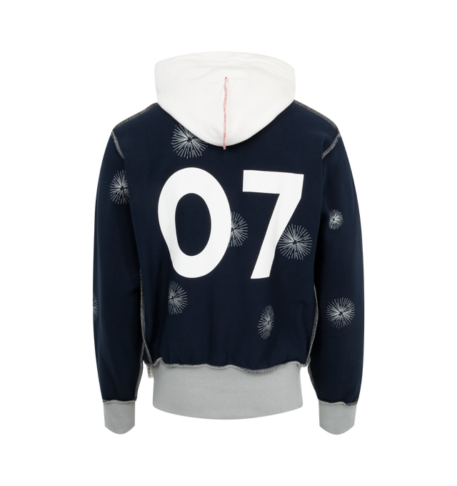 Image 2 of 2 - MULTI - Advisory Board Crystals #7 Birthstone Hoodie has an attached drawstring hood, July birthstone accents, exposed seam detailing, a kangaroo pocket, and ribbed trims. 73% cotton, 27% polyester. Made in China. 