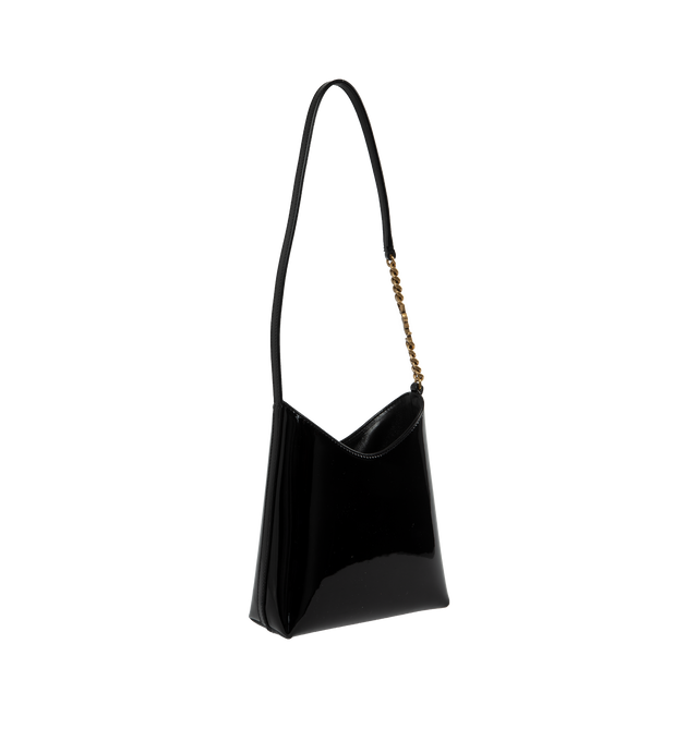 Image 2 of 3 - BLACK - SAINT LAURENT Rendez-Vous Mini Hobo Bag featuring open top, one card slot and leather shoulder strap with cassandre chain detail. 5.3" X 6.9" X 2". 100% calfskin leather.  