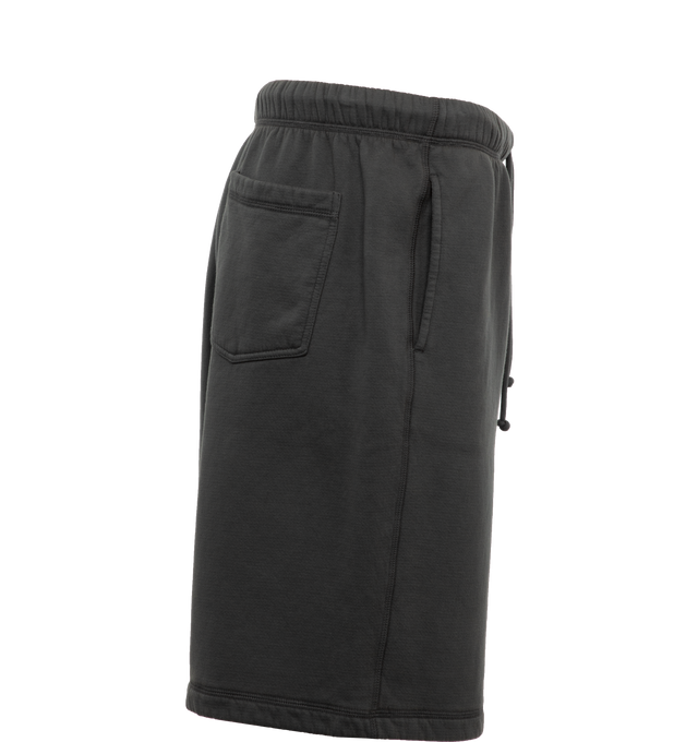 Image 3 of 4 - GREY - THE ROW Stanton Shorts featuring oversized knee-length short in heavy French terry with drawstring elastic waistband, side seam pockets, and rear patch pocket. 93% cotton, 7% polyamide. Made in Italy. 