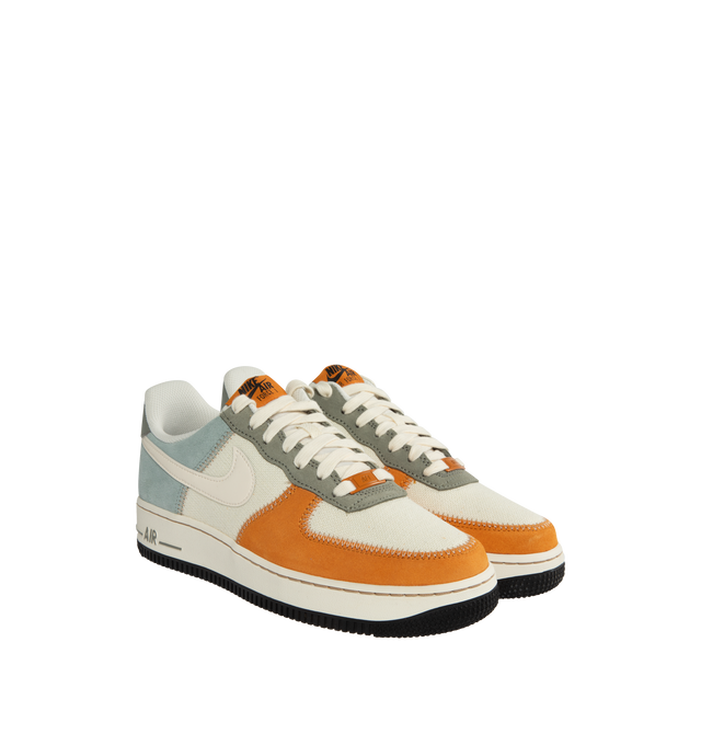 Image 2 of 5 - MULTI - NIKE Air Force 1 07 LV8 featuring stitched overlays on the upper, Nike Air cushioning, low-cut silhouette, padded collar, foam midsole, perforations on toe and rubber outsole. 
