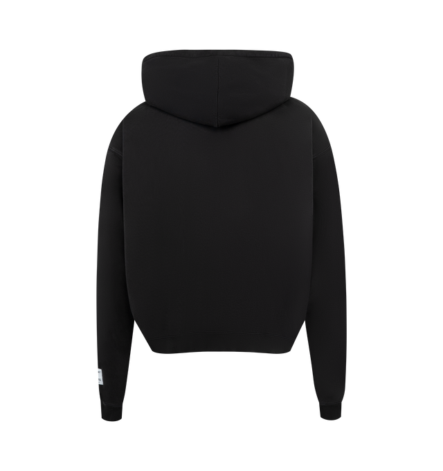Image 2 of 3 - BLACK - GALLERY DEPT. 90's Full Zip Hoodie featuring concealed zip fastening at front, relaxed fit, hood, long sleeves, brand patch at sleeve, brand print, kangaroo pocket at front and ribbed trims. 100% cotton. Made in USA. 