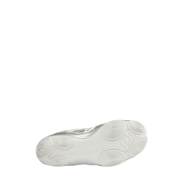 Image 4 of 5 - WHITE - ASICS Hypersync Sneaker featuring synthetic leather overlays, decorative stitching details, a low-profile, OrthoLite X-40 sockliner, OrthoLite heel cup and AHARPLUS outsole rubber. 