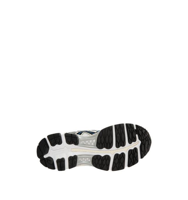 Image 4 of 5 - WHITE - Asics Unisex Gel-Kayano 12.1 Sneaker featuring breathable mesh underlays, GEL-NIMBUS17 tooling system, FLUIDRIDE technology, rearfoot and forefoot GEL technology and dope dyed recycled sockliner mesh.  