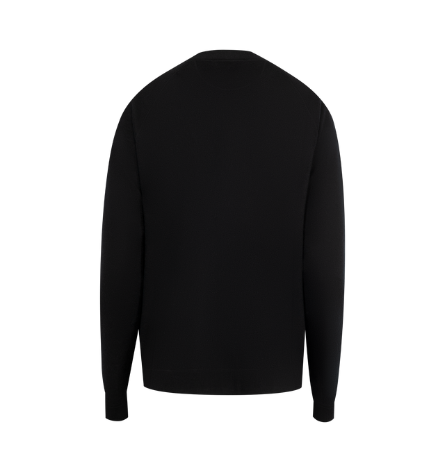 Image 2 of 2 - BLACK - THE ROW Liberty Cardigan in ultrafine cashmere jersey with covered stitch detailing, relaxed fit, v-neck, front button closure, and ribbed cuffs and hem. 100% cashmere. Made in Italy. 