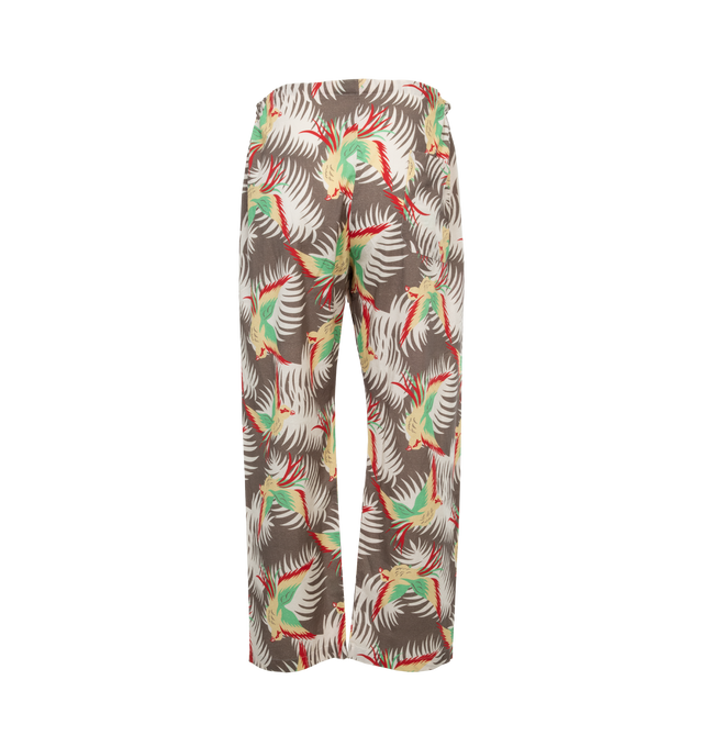 Image 2 of 4 - MULTI - BODE Sun Conure Pajama Pants featuring drawstring waist, wide leg and printed with an oversized tropical-bird pattern. 100% cotton. Made in India. 