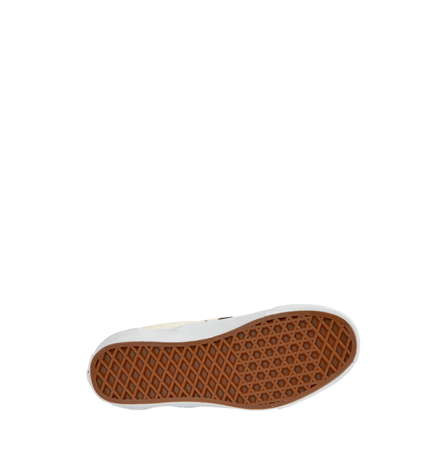 Image 4 of 5 - WHITE - VANS U Slip-On Reissue 98 Sneaker featuring padded collar and stretch gore for added comfort, round toe, slip on, lower collar around the ankle and higher collar above the heel. Canvas upper and lining, rubber sole. 