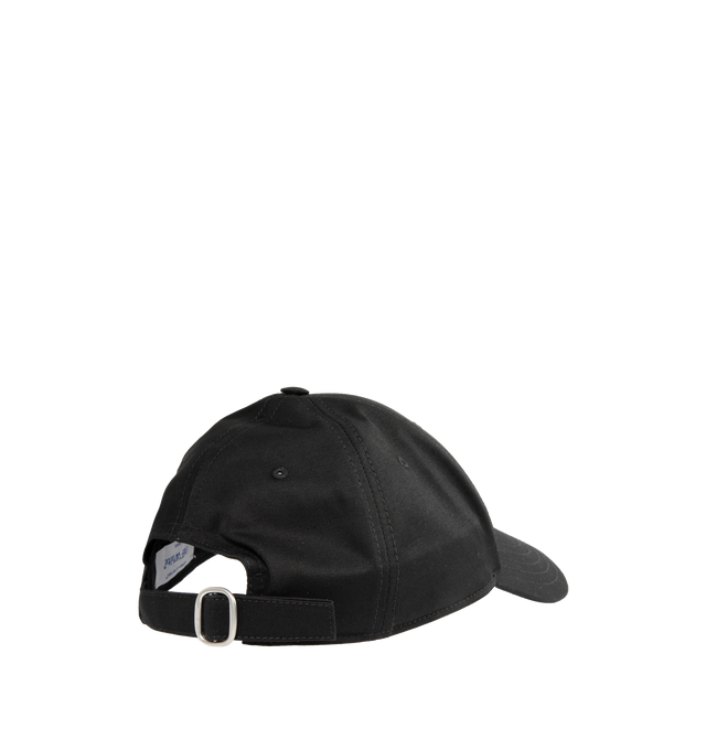 Image 2 of 2 - BLACK - OFF-WHITE No Cap Baseball Cap featuring twill weave, six-panel construction, embroidered motif, curved peak and adjustable strap to the rear. 