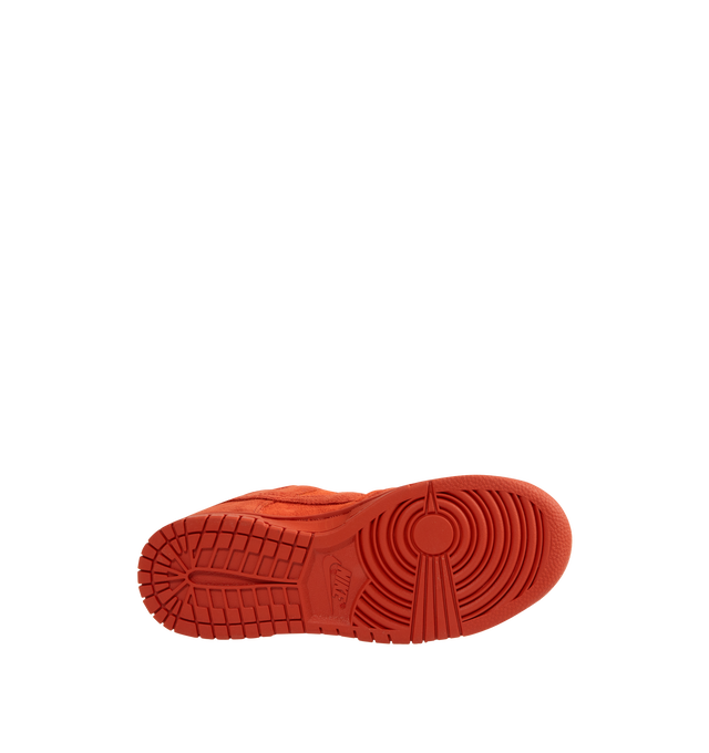 Image 4 of 5 - RED - Nike Dunk Low Collar SE Sneakers are a lace-up style with a low-cut collar, foam midsoles, rubber outsoles, and grippy soles.  