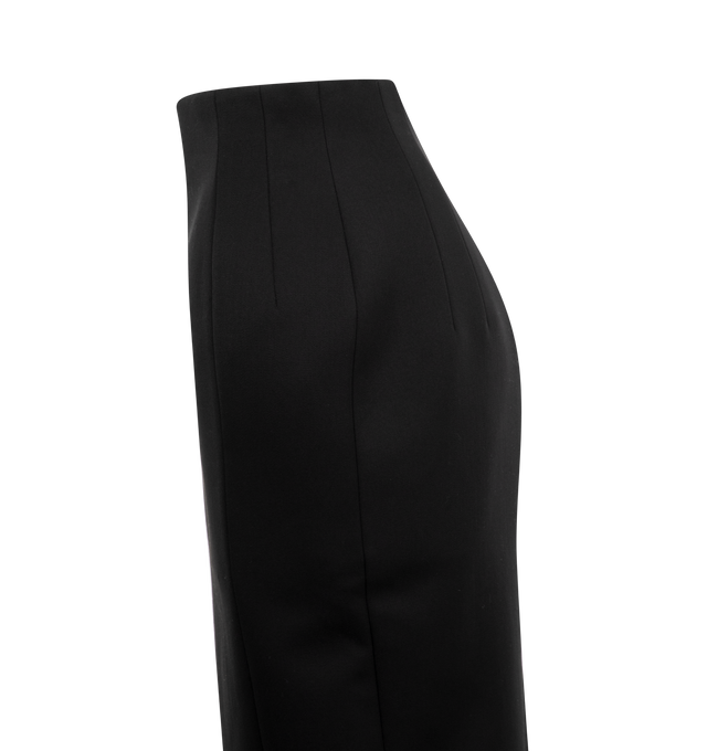 Image 3 of 3 - BLACK - Wardrobe.NYC Sculpted Skirt features engineered darts and a back vent. 53% polyamide, 47% wool. Made in Slovakia.  