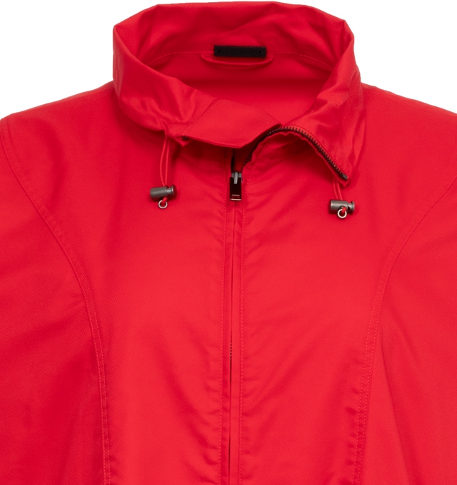 Image 3 of 3 - RED - THE ROW Dune Jacket featuring oversized fit, nylon canvas with dual zip closure, adjustable elastic collar, cuffs, and hem, and side zip pockets. 100% polyamide. Made in Italy. 