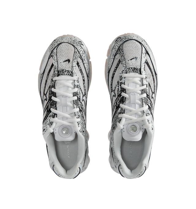 Image 5 of 5 - SILVER - NIKE Shox Ride 2 Sneaker featuring Metallic Platinum edition with a mix of durable leather and breezy textiles in a distressed finish. 