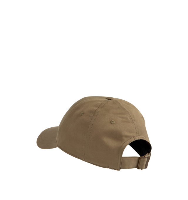 Image 2 of 2 - BROWN - Saint Laurent Men's six-panel letterman baseball cap featuring an adjustable closure, "Y" patch on the front, SAINT LAURENT engraved adjustable sliding closure. COTTON. Made in Italy. 