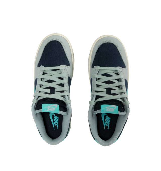 Image 5 of 5 - GREY - Nike Dunk Low Retro Sneakers are a lace-up style with leather uppers, foam midsoles, lightweight cushioning, padded collars, and rubber outsoles.  