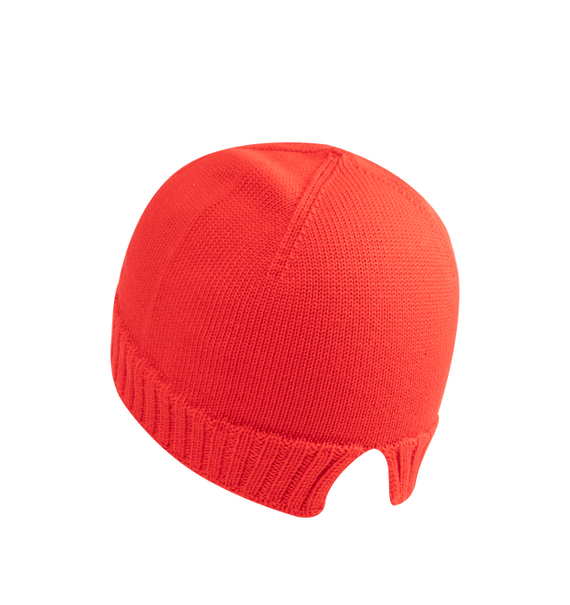 Image 2 of 2 - RED - Bottega Veneta Men's Beanie is crafted in a lightweight wool knit, featuring BV logo embroidery, and a slit at back. Made in Italy. 
