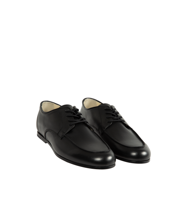 Image 2 of 4 - BLACK - Kaptain Sunshine Men's KS Canadian Officer Shoes are crafted from premium cow leather and feature a special-order design produced in collaboration with Reproduction of Found. Inspired by classic Canadian military officer footwear, this refined silhouette combines heritage military influences with elevated craftsmanship and everyday versatility. Main Material: Cow Leather.Made in Italy. 